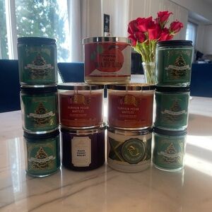 Bath & Body Works Candle Collection - Green, Orange, Purple